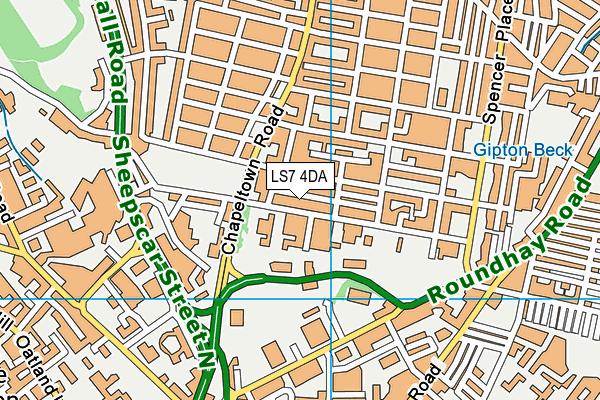 LS7 4DA map - OS VectorMap District (Ordnance Survey)