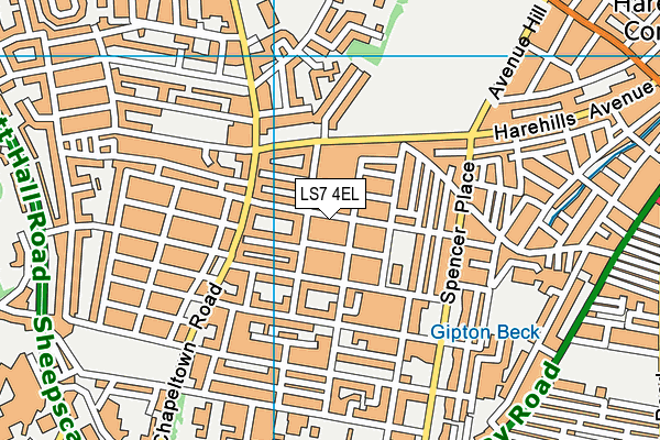LS7 4EL map - OS VectorMap District (Ordnance Survey)