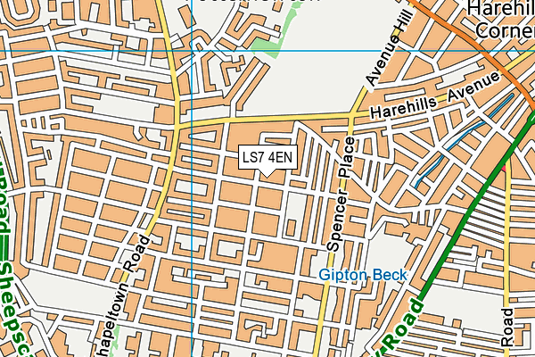LS7 4EN map - OS VectorMap District (Ordnance Survey)