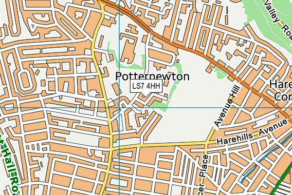LS7 4HH map - OS VectorMap District (Ordnance Survey)