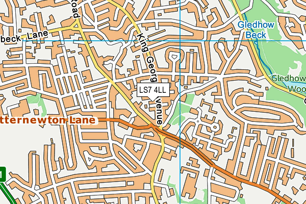 LS7 4LL map - OS VectorMap District (Ordnance Survey)