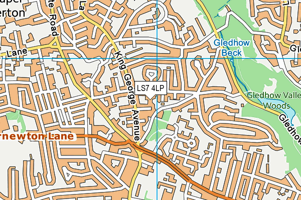 LS7 4LP map - OS VectorMap District (Ordnance Survey)