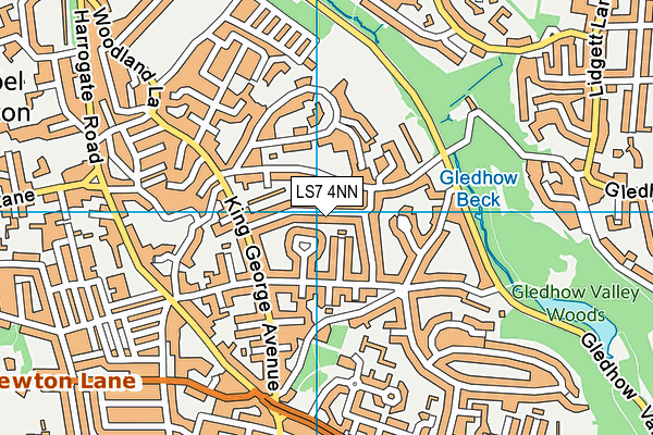 LS7 4NN map - OS VectorMap District (Ordnance Survey)