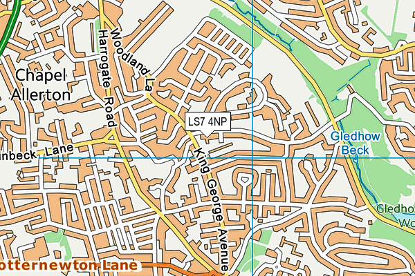 LS7 4NP map - OS VectorMap District (Ordnance Survey)