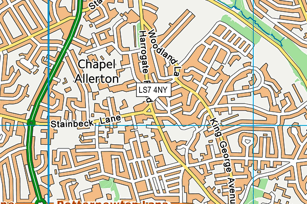 LS7 4NY map - OS VectorMap District (Ordnance Survey)
