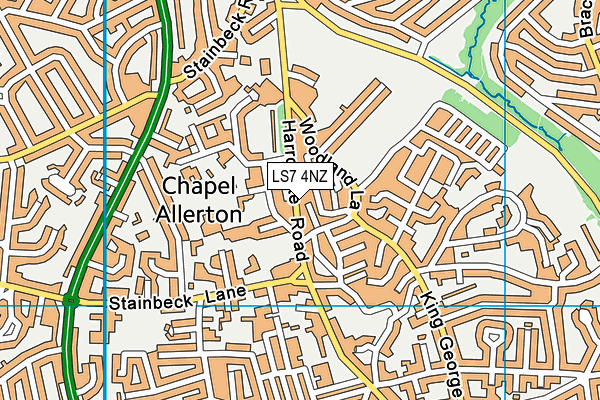 LS7 4NZ map - OS VectorMap District (Ordnance Survey)