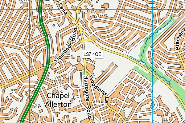 LS7 4QE map - OS VectorMap District (Ordnance Survey)