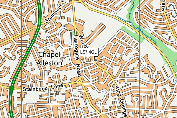 LS7 4QL map - OS VectorMap District (Ordnance Survey)