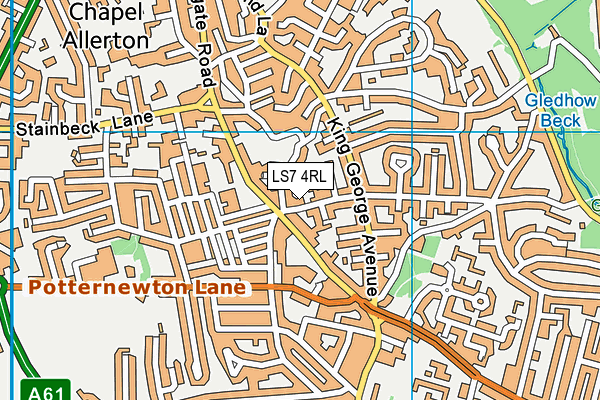 LS7 4RL map - OS VectorMap District (Ordnance Survey)