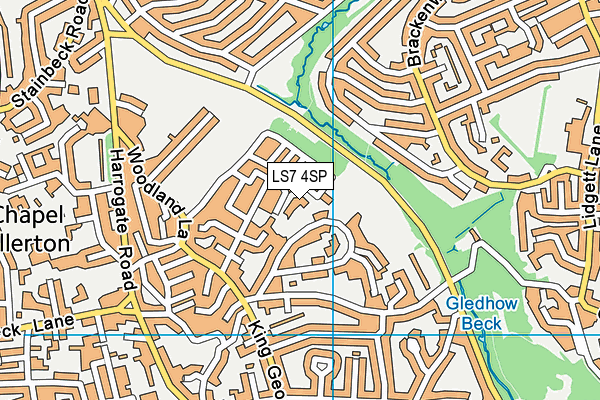 LS7 4SP map - OS VectorMap District (Ordnance Survey)