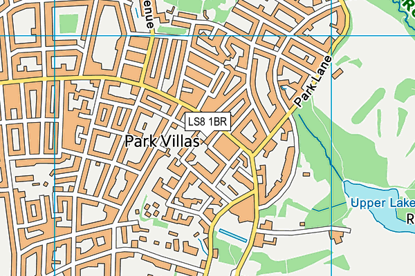 LS8 1BR map - OS VectorMap District (Ordnance Survey)