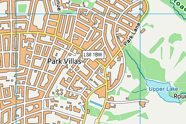 LS8 1BW map - OS VectorMap District (Ordnance Survey)