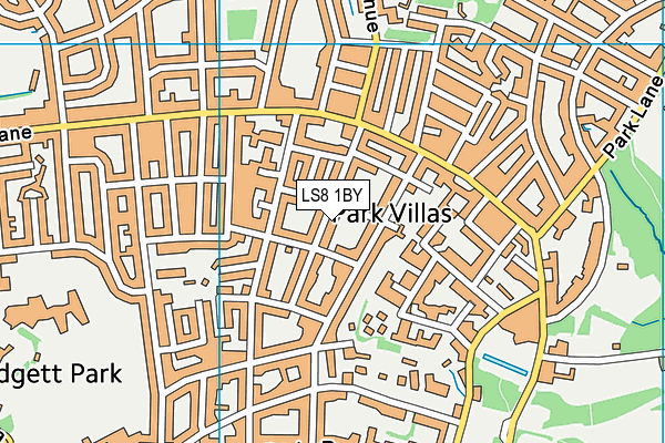 LS8 1BY map - OS VectorMap District (Ordnance Survey)