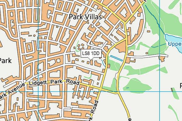 LS8 1DD map - OS VectorMap District (Ordnance Survey)