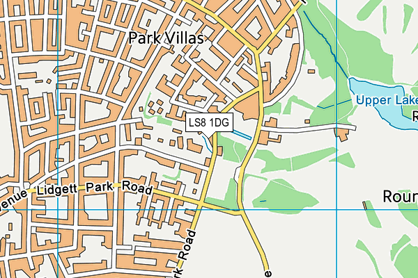LS8 1DG map - OS VectorMap District (Ordnance Survey)