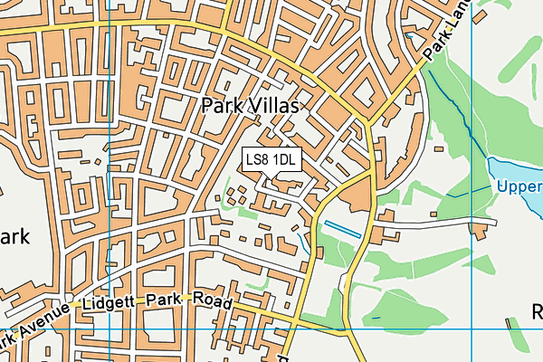 LS8 1DL map - OS VectorMap District (Ordnance Survey)