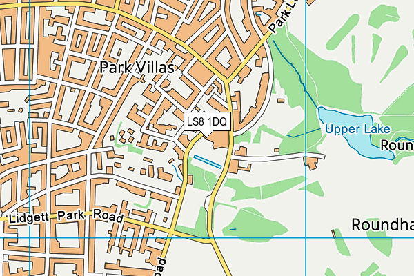 LS8 1DQ map - OS VectorMap District (Ordnance Survey)