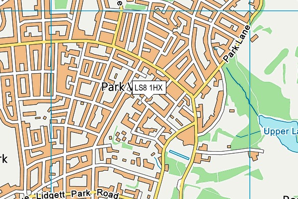 LS8 1HX map - OS VectorMap District (Ordnance Survey)