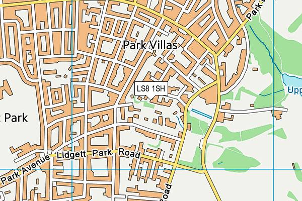 LS8 1SH map - OS VectorMap District (Ordnance Survey)