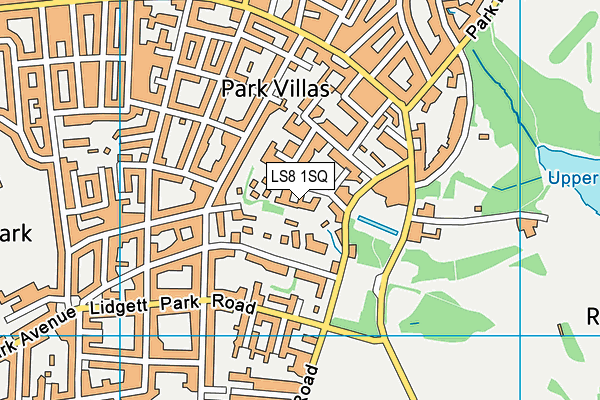 LS8 1SQ map - OS VectorMap District (Ordnance Survey)