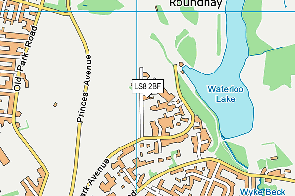 LS8 2BF map - OS VectorMap District (Ordnance Survey)