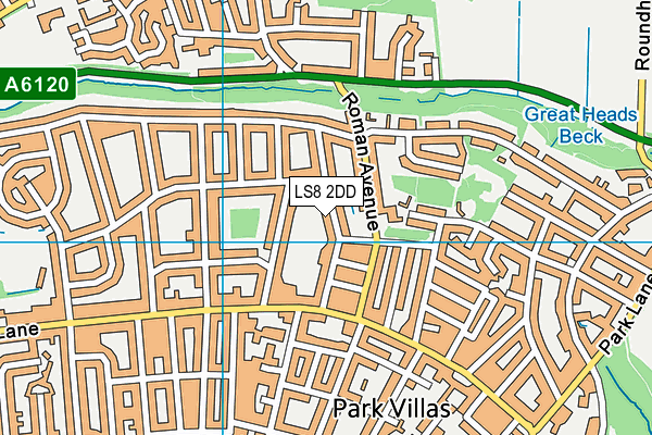 LS8 2DD map - OS VectorMap District (Ordnance Survey)