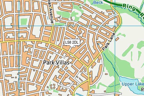 LS8 2DL map - OS VectorMap District (Ordnance Survey)