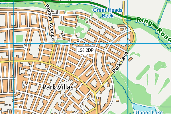 LS8 2DP map - OS VectorMap District (Ordnance Survey)