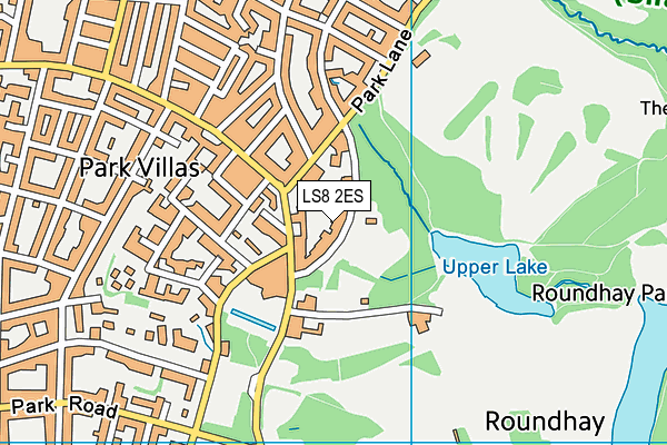 LS8 2ES map - OS VectorMap District (Ordnance Survey)