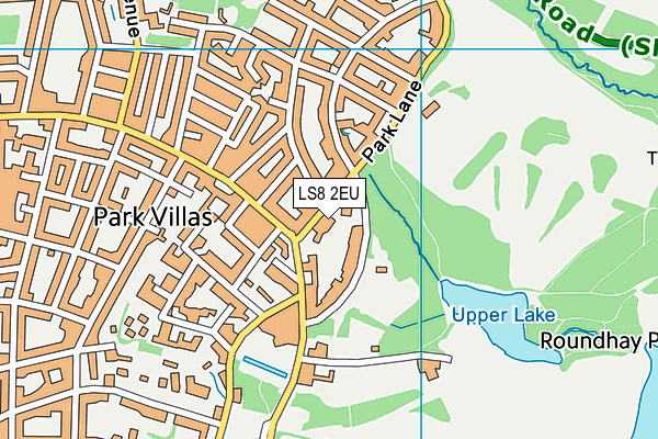 LS8 2EU map - OS VectorMap District (Ordnance Survey)