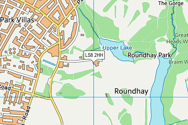 LS8 2HH map - OS VectorMap District (Ordnance Survey)