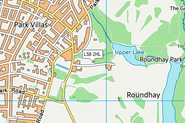 LS8 2HL map - OS VectorMap District (Ordnance Survey)