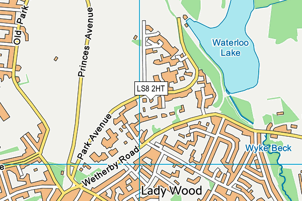 LS8 2HT map - OS VectorMap District (Ordnance Survey)