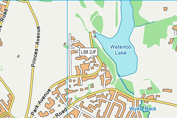 LS8 2JF map - OS VectorMap District (Ordnance Survey)
