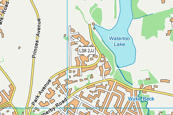 LS8 2JJ map - OS VectorMap District (Ordnance Survey)