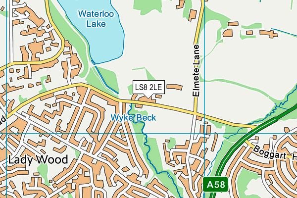 LS8 2LE map - OS VectorMap District (Ordnance Survey)
