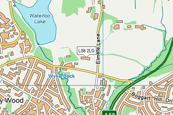 LS8 2LG map - OS VectorMap District (Ordnance Survey)
