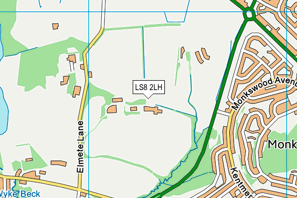 LS8 2LH map - OS VectorMap District (Ordnance Survey)