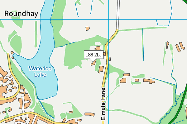 LS8 2LJ map - OS VectorMap District (Ordnance Survey)