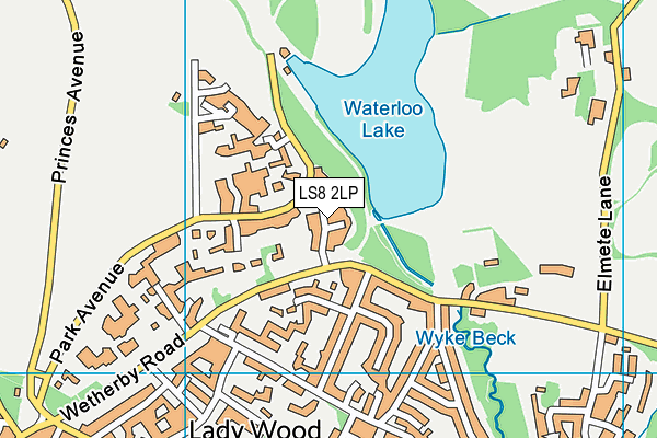 LS8 2LP map - OS VectorMap District (Ordnance Survey)