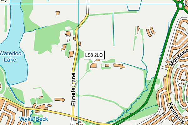 LS8 2LQ map - OS VectorMap District (Ordnance Survey)