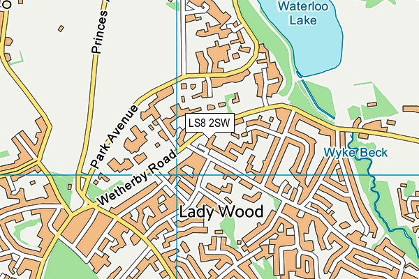 LS8 2SW map - OS VectorMap District (Ordnance Survey)