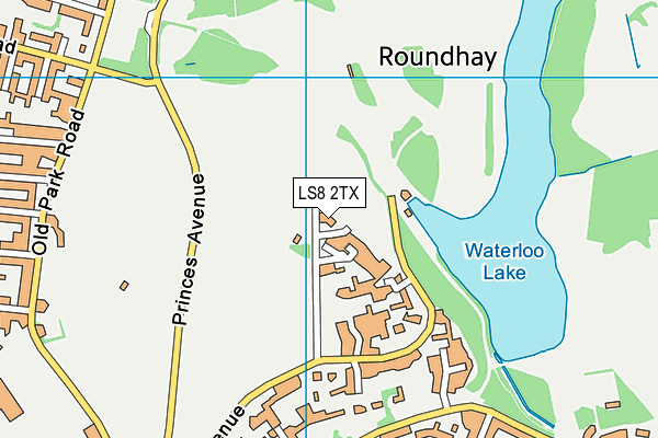 LS8 2TX map - OS VectorMap District (Ordnance Survey)