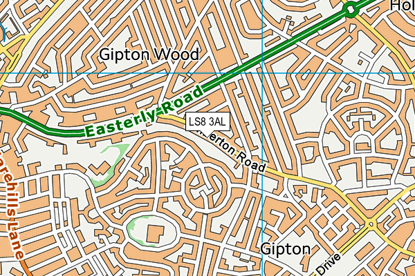 LS8 3AL map - OS VectorMap District (Ordnance Survey)