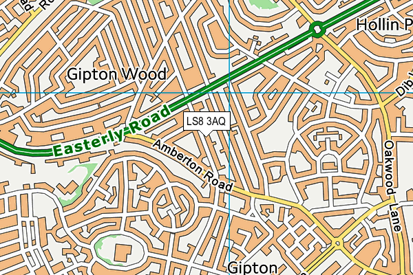 LS8 3AQ map - OS VectorMap District (Ordnance Survey)