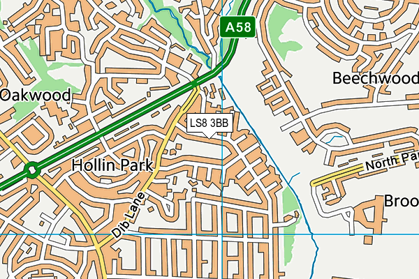 LS8 3BB map - OS VectorMap District (Ordnance Survey)