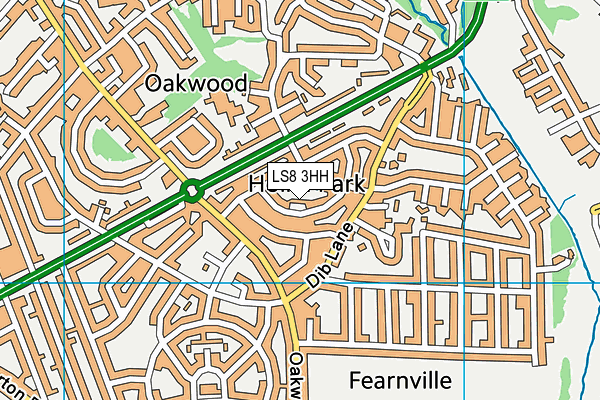 LS8 3HH map - OS VectorMap District (Ordnance Survey)