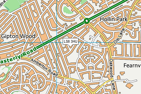 LS8 3HU map - OS VectorMap District (Ordnance Survey)