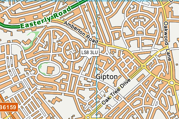 LS8 3LU map - OS VectorMap District (Ordnance Survey)