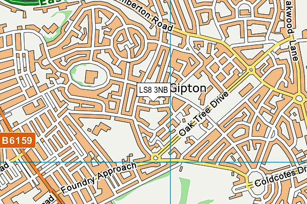 LS8 3NB map - OS VectorMap District (Ordnance Survey)